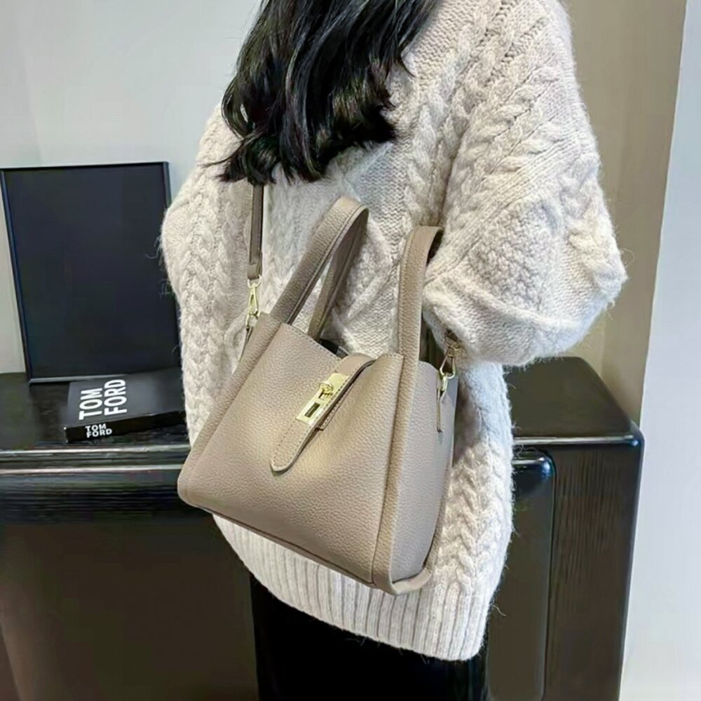 Viral TikTok Crossbody Bag Pebbled Grey